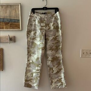 Boston Proper Tan Camouflage Cargo Pants